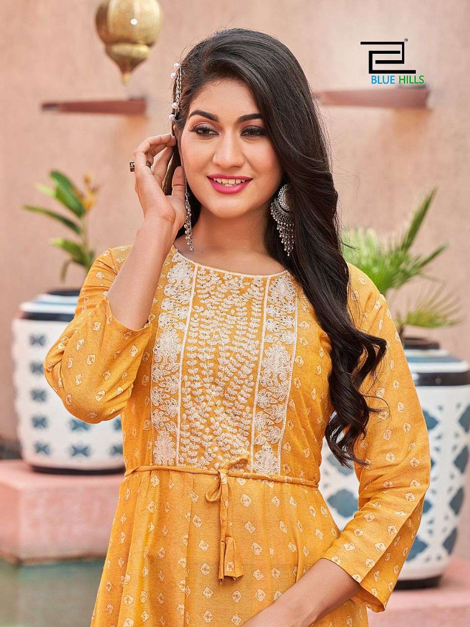Blue Hills-Colors-14Kg-Rayon-Print-Anarkali-Gown-Kurti-1003-C